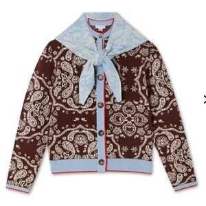 Never Fully Dressed Chocolate Bandana Holly Cardigan